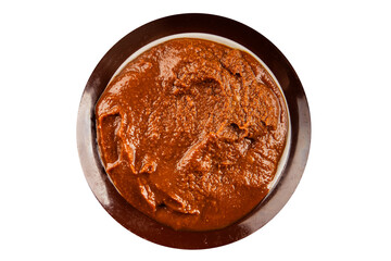 Miso paste spice thick soybean paste for cooking Japanese food tasty snack fresh delicious gourmet food background on the table rustic food top view copy space