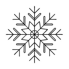 Download beautiful snowflake outline vector for winter holidays and christmas designs now