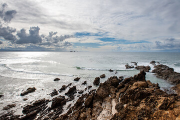 Beautiful rocky beach in Australia
