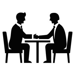 Obraz premium Businessman silhouette vector illustration