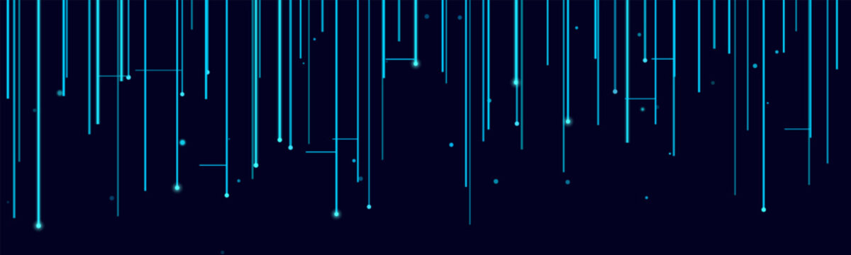 Futuristic digital vector tech background with blue lines and dots.