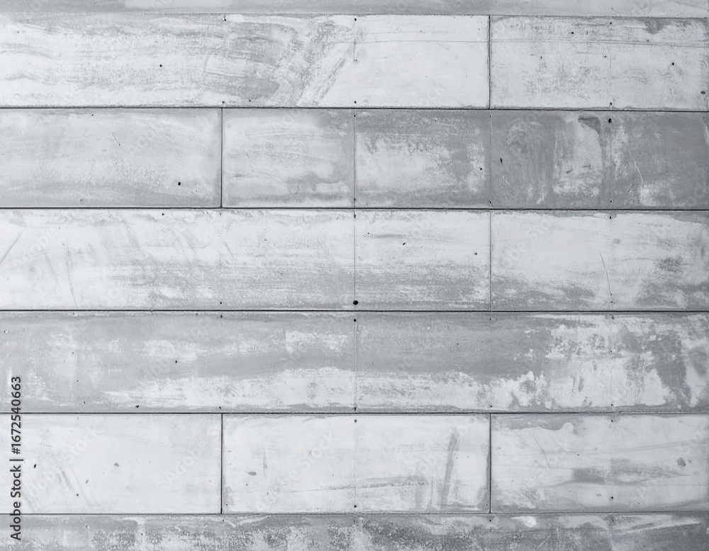Poster monochrome concrete block wall texture horizontal pattern gray architectural surface