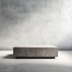 Minimalist concrete coffee table in contemporary space