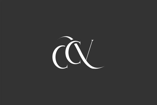 Initial CCV creative letter logo design. Elegant Monogram Logo Design with Decorative Elements and Typography