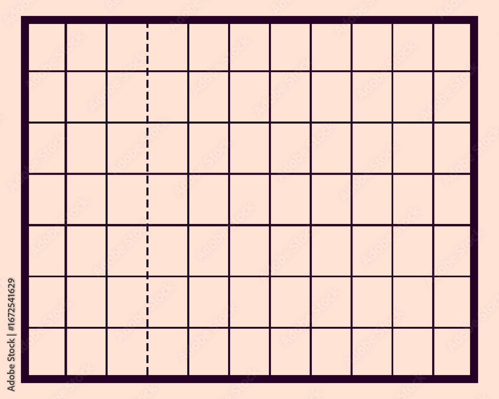 Poster minimalist grid pattern on beige background with dark lines in a geometric layout.
