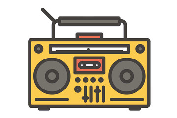 Fototapeta premium The boombox embodies the nostalgia of classic hip hop and its cultural heritage