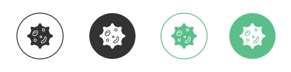 White blood cell icons silhouette in flat black style.