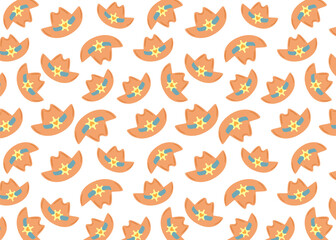 Cartoon sheriff hat pattern – playful seamless design on white background, perfect for nursery decor, party invitations, or child-friendly western-themed graphics.