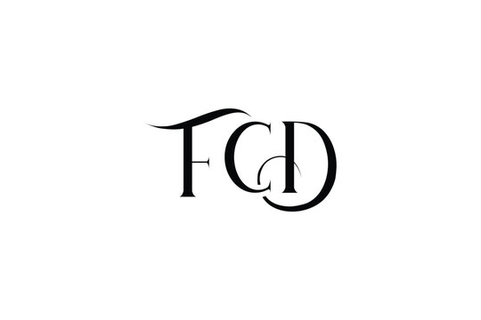 Initial FCD creative letter logo design. Elegant Monogram Logo Design with Decorative Elements and Typography