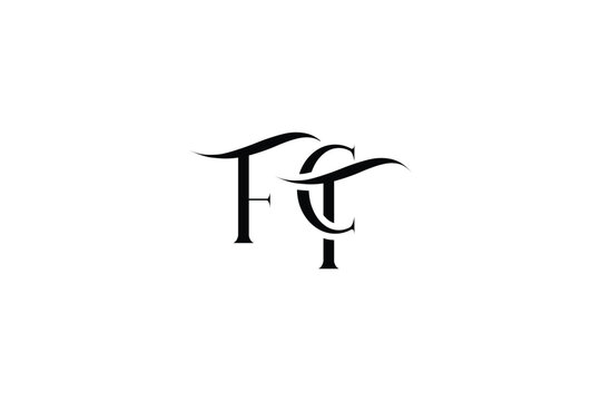 Initial FCF creative letter logo design. Elegant Monogram Logo Design with Decorative Elements and Typography