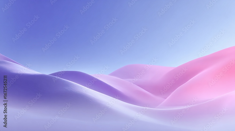 Aufkleber abstract gentle wave shapes in pink and purple gradient. smooth liquid form pattern background for f