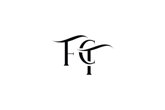 Initial FCT creative letter logo design. Elegant Monogram Logo Design with Decorative Elements and Typography