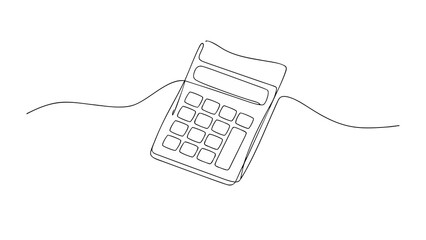 continuous line art jpg on drawing art of calculator account