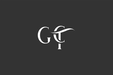 Initial GCF creative letter logo design. Elegant Monogram Logo Design with Decorative Elements and Typography