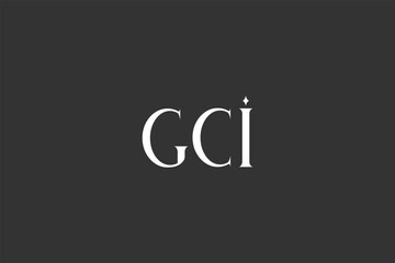 Initial GCI creative letter logo design. Elegant Monogram Logo Design with Decorative Elements and Typography