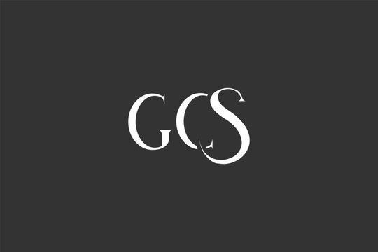 Initial GCS creative letter logo design. Elegant Monogram Logo Design with Decorative Elements and Typography