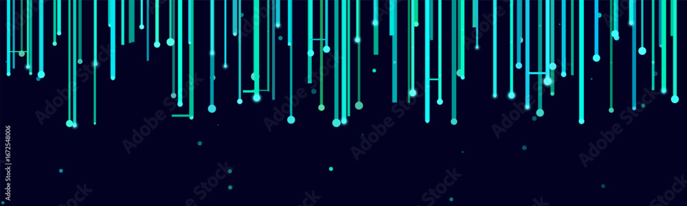 Aufkleber futuristic digital vector tech background with abstract lines and dots.