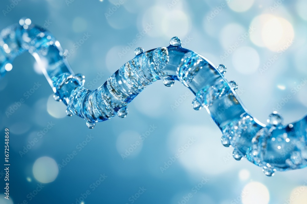 Poster visualization of molecular hydration highlighting the helical structure of dna in water for high-end