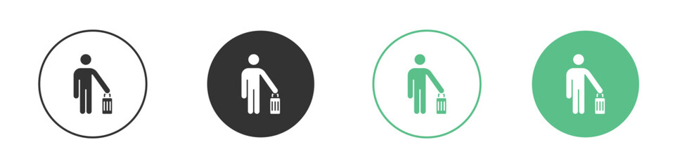 Guest icons silhouette in flat black style.