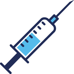 A syringe with needle and fluid flat vector illustration, perfect for medical, health, vaccination, and drug delivery concepts