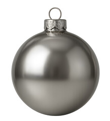 A silver ornament with a silver chain hanging from it