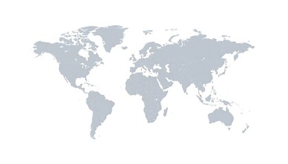 A light gray world map with distinct country outlines, providing a comprehensive geographical representation.