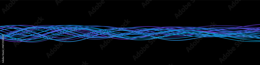 Aufkleber abstract vector tech background with dynamic blue and purple waves.