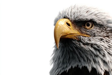 Obraz premium Close up of a majestic eagle showcasing detailed features and intense gaze