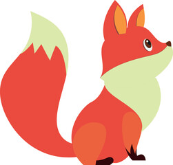 Cartoon Cute Fox Character Design Illustration