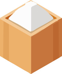 empty box isolated on white