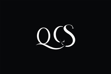 Fototapeta premium Initial QCS creative letter logo design. Elegant Monogram Logo Design with Decorative Elements and Typography