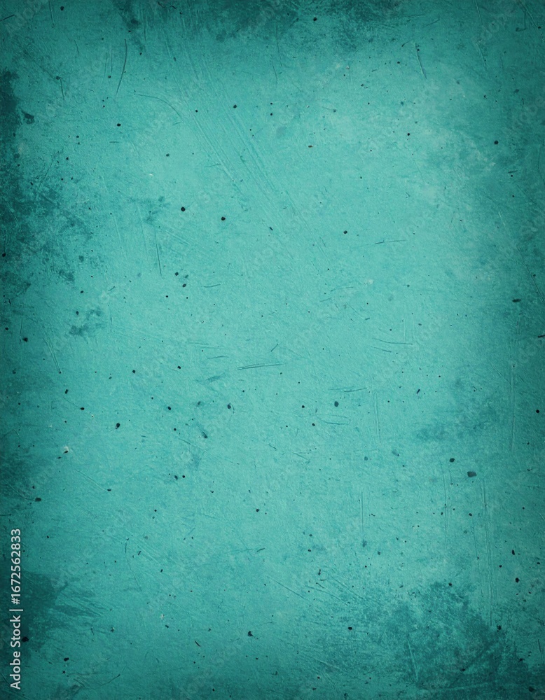 Poster distressed turquoise texture with vignette edges for use as a backdrop