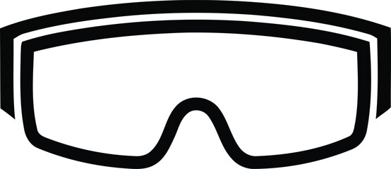 Goggles Construction Site Safety Icon in vector illustration.