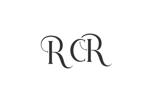 Initial RCR creative letter logo design. Elegant Monogram Logo Design with Decorative Elements and Typography