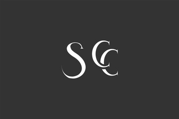 Initial SCC creative letter logo design. Elegant Monogram Logo Design with Decorative Elements and Typography