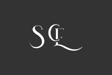 Initial SCE creative letter logo design. Elegant Monogram Logo Design with Decorative Elements and Typography