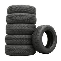 Stacked tires showcasing variety and options for vehicle performance.