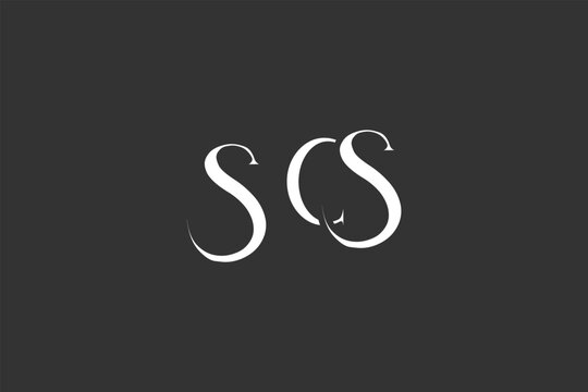Initial SCS creative letter logo design. Elegant Monogram Logo Design with Decorative Elements and Typography