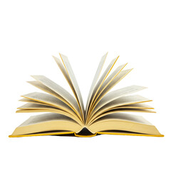 Fototapeta premium Open Book isolated on white transparent background, School Book PNG 