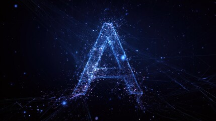 Abstract digital letter A