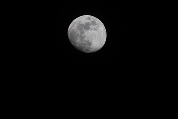 full moon over black