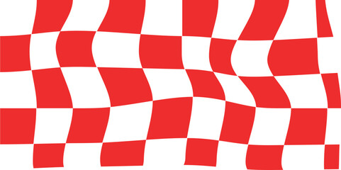 Obraz premium Red and white checkered line seamless pattern repeating banners of racing flag stripe speed texture