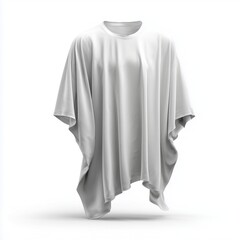 White fabric draped in a studio setting, showcasing the texture and form in a minimalist style