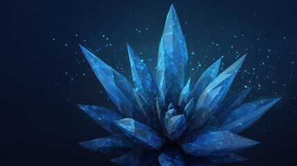 Abstract crystalline bloom