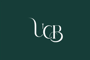 Initial UCB creative letter logo design. Elegant Monogram Logo Design with Decorative Elements and Typography