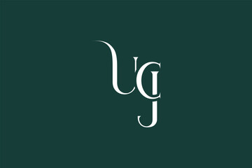 Initial UCJ creative letter logo design. Elegant Monogram Logo Design with Decorative Elements and Typography