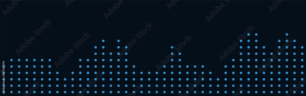 Aufkleber futuristic vector tech background with digital dot patterns.