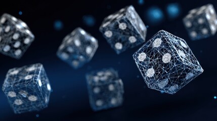 Abstract dice in motion (2)