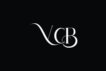 Initial VCB creative letter logo design. Elegant Monogram Logo Design with Decorative Elements and Typography