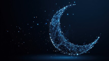 Abstract crescent moon graphic